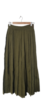 Jupe culotte verte plissée Cacharel