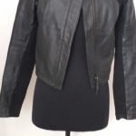 Veste en cuir bi matière Zara