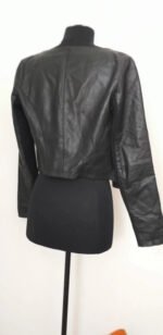 Veste en cuir bi matière Zara – Image 2