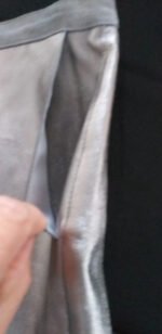 Short en cuir argenté Sandro – Image 4