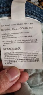 Jean  River Mid Blue Acne Studios – Image 6