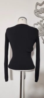 Pull à lacet noir – Image 2