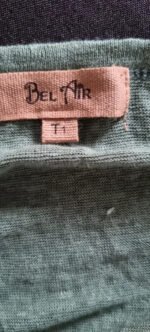 Tee shirt  en lin vert Bel Air – Image 4