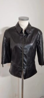 Veste en cuir noir Zapa – Image 2