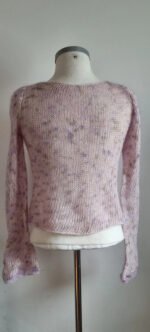 Pull rose en maille fine – Image 3