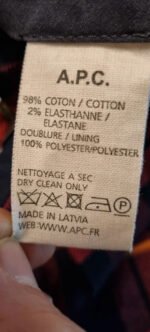 Pantalon tartan rouge APC – Image 5