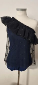 Top Asymétrique Plumetis Maje – Image 2