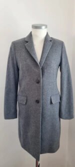 Manteau gris en laine Uniqlo