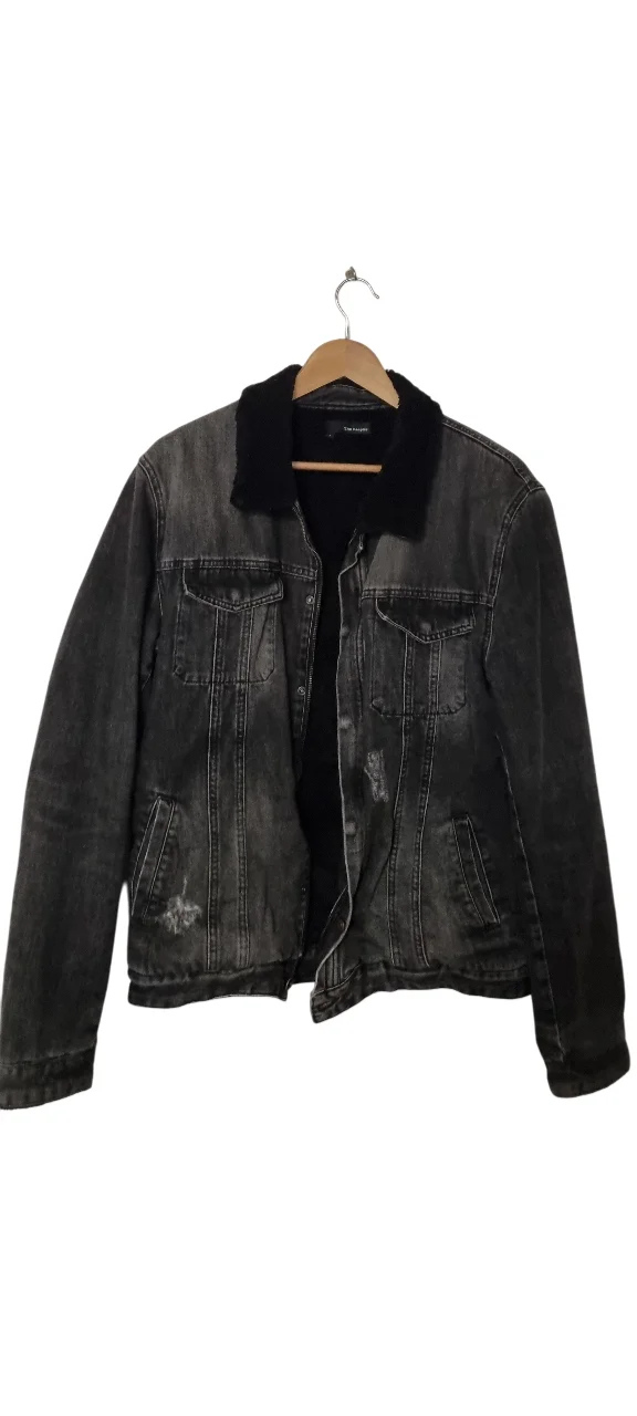 Blouson en jean fourré The Kooples Veste en jean fourrée The Kooples – Image 1